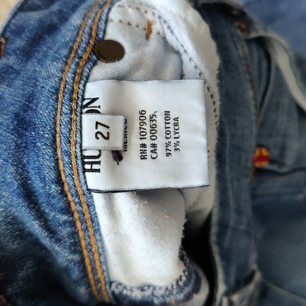 Hudson Collin Mid-Rise Skinny Ankle Classic Blue Women's Denim Jeans Y2K Retro - Picture 11 of 16